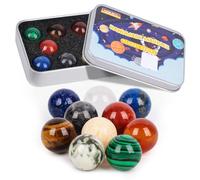 HAKACC Lot de 10 billes pour enfants, 16 mm, multicolores, en cristal, pour décoration