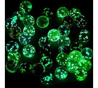 HAKACC Lot de 40 billes de verre colorées avec lumières sombres pour jeu de piste de marbre, accessoires de bricolage et décoration de la maison 1,4 cm