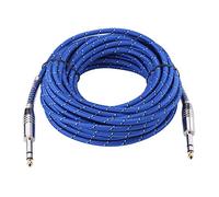 Hakeeta Câble Guitare d'Instrument, Stéréo vers Mono Jack Audio, Mâle à Mâle Fil Alliage de Zinc 6.35mm pour Instruments Électriques, Amplificateur, Basse (10m)