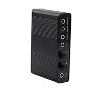 Hakeeta Carte Son 6 canaux USB Externe, Carte Son 48/44 KHz USB 2.0 Optique numérique SPDIF Audio pour Audio sur PC ou Ordinateur Portable Compatible avec/XP / 2000 /