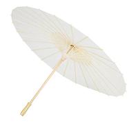 Hakeeta Parapluies, Blanche Huile Papier Parapluie Chinoise Fait à La Main DIY Oriental Classique Ombrelle avec Manche en Bois pour Le Mariage/Décoration de Fête/Photos/Affichage d'art.