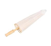 Hakeeta Parasol de Papier Blanc, Parasol Artisanal de Parapluie Artisanal Classique, Parapluie Blanc Bricolage, Libre de Dessiner sur Le Parapluie(39.5cm)