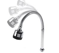 Hakeeta Robinet de Cuisine en Acier Inoxydable 304 avec Bec verseur, Robinetterie de Robinet Durable à Une poignée, Pivotant à 360° et Pulvérisateur double fonction, Argenté