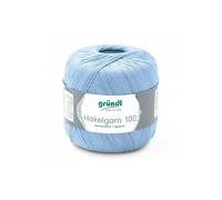 HAKELGARN 100 fil coton à crocheter - - certifié Oeko-Tex(...) - 121 Bleu