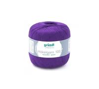 HAKELGARN 100 fil coton à crocheter - - certifié Oeko-Tex(...) - 135 Violet