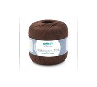 HAKELGARN 100 fil coton à crocheter - Grundl - certifié Oeko-Tex(...) - 138 Marron