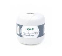 Hakelgarn 100 Fil Coton À Crocheter - Grundl - Certifié Oeko-Tex 101 Blanc