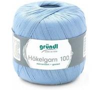 HAKELGARN 100 fil coton à crocheter - Grundl - certifié Oeko-Tex(...) - 121 Bleu 121 Bleu G