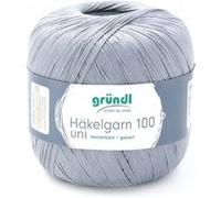 HAKELGARN 100 fil coton à crocheter - Grundl - certifié Oeko-Tex(...) - 137 Gris 137 Gris G