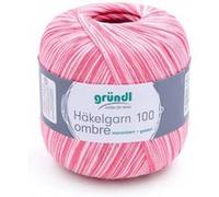 HAKELGARN 100 OMBRE fil coton à crocheter - Gründl - certifié Oeko-Tex(...) - 4 Rose 4 Rose