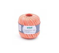 Gründl Fil à crochet 100 ombré (fil de coton mercerisé pour crochet en 100% coton, 100 g/566 m, taille des aiguilles : 1,5-2, 1 x 100 g) Orange