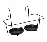 Haken-Blumentopfhalter 2 Pots Petit, Noir Support Panier à Plantes un Instant