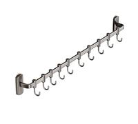 Hakenleiste Support mural pour ustensiles de cuisine sans perçage pour casseroles et ustensiles - Rail de suspension compact et durable pour un accès facile aux outils de cuisine.