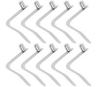 HAKIDZEL 10 Pièces Boucle en V, Clip à Ressort Compressé | Argenté, Légère et Solide, Ne Se Déforme Pas Facilement, pour Usage DIY et Fixation Compacte