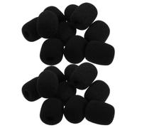 HAKIDZEL 10 Pièces Pare-vent en Mousse pour Microphone, Noir, Compatible | Écume Mate, Réduit les Plosives Reflets, pour Réunions à Distance et Enregistrement Vidéo