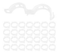 HAKIDZEL 100 Clips de Support pour Plantes en PP Blanc, Design Ventilé pour Aider Fleurs et Cultures Grimpantes à Pousser Droit, Jardin Extérieur et Serrage