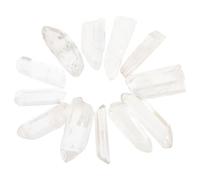 HAKIDZEL 10pcs Cristaux Blancs Naturels de Bâtonnets Décoratifs en Cristal pour Contemplation et Décoration Portable en Salle de Yoga