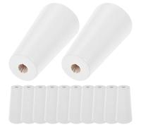 HAKIDZEL 12 Boutons de Cordon de Rideau en Bois Blanc, Lot de 12 Pièces, Accessoires pour Stores Faciles à Fixer, Remplacement de Pièces Perdues ou Endommagées, pour Fenêtres