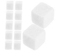 HAKIDZEL 12 Pièces Glaçon à Boire Refroidir Les Roches à Whisky Refroidisseur De Glace En Métal Refroidisseur De Whisky Réutilisable Accessoires Blanche Rock and Roll Pierre Marbre