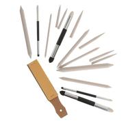 HAKIDZEL 17 Pièces Kit de Crayons Mélangeurs Embout Éponge et Bois 16x3 CM | Résiste à Perte, Ombrage , Convient pour Papier Fin et Portrait, Usage en Studio et Étude
