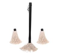 HAKIDZEL 1ensemble Brosse de Cuisine BBQ avec Manche Bois Vadrouille à Sauce Barbecue Multi-Usage Kit Badigeonneuse à Sauce pour Gril Résistante et Pratique pour Marinades Plusieurs Styles