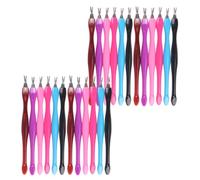 HAKIDZEL 1ensemble Set Fourchettes Acier Inoxydable pour Enlèvement de Peau Morte et Repousse-cuticules Poussoir et Coupe Cuticule Ongle Outils Manucure Durables pour Femmes Couleurs