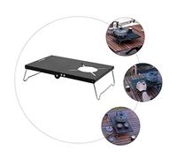 HAKIDZEL 1Pièce Table de Camping Pliante Portable Table de Grill Noir pour Barbecue et Pique Extérieur Support Inoxydable avec Capacité de Charge