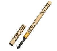 HAKIDZEL 2 pièces Crayon à Sourcils Léopard Noir avec Brosse Multifonction Couleur Naturelle et Application Lisse pour Maquillage Professionnel et Usage Personnel