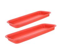 HAKIDZEL 2 Pièces Plateau de Base pour Pot de Fleurs Rectangulaire | Collecte L’eau Qui S’égoutte, Support Stable, Usage Intérieur Extérieur
