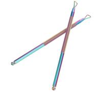 HAKIDZEL 2 pièces Poussoir Cuticules Double Tête Acier Inoxydable Outil Pédicure pour Enlever Peau Morte Repousse Cuticule Ongle Précis et Lot de Colorées