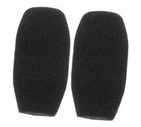HAKIDZEL 2 Pièces Protège-microphone Mousse Bonnette Pare-brise pour Micro Cravate Anti-bruit Compatible Micro Lavalier Améliore la Clarté Vocale Léger pour Réunions et Discours