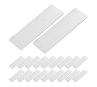 HAKIDZEL 20 Pièces Plaque D'identification en Acier Inoxydable Argenté, Forme Rectangulaire, Ajustement, Facile à Nettoyer, pour Employés et Tenue Professionnelle