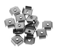 HAKIDZEL 200 Écrous à Insert Fileté M6 pour Tube Carré 1x1 Pouce en Fer Argenté, Protection du Filetage et Connexion Soudée Stable pour Réparation de Mobilier