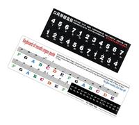 HAKIDZEL 2pcs Autocollants pour Clavier Mélodica Noir, Faciles à Décoller sans Laisser de Traces de Colle, Accessoires pour Débutants et Enseignants