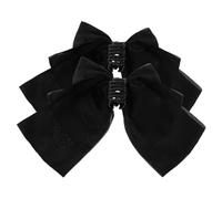 HAKIDZEL 2pièces Pince à Cheveux Satin Avec Nœud Décoratif Accessoire Élégant Pour Queue De Cheval Barrette Française Avec Longue Traîne Et Pour Style