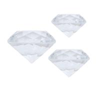 HAKIDZEL 3 Pièces Ornements en Diamant de Cristal Clair 60mm, Lot Décoratif | Aspect Diamant Réaliste et Brillant, Dureté Correcte, pour Boutique et Salon de Manucure