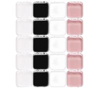 HAKIDZEL 32 Pièces Boîte de Rangement pour Faux Ongles Compartiments Indépendants, Bases Givrées Transparentes, Forme Carrée, pour Organisation Quotidienne et Présentation Nail Art