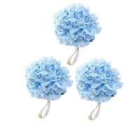 HAKIDZEL 3pcs Boule Éponge en Filet Polyester, Facile à Saisir, Masse la Peau, Salle de Bain