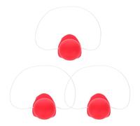 HAKIDZEL 3pièces Nez de Clown Rouge Latex Grand Format Accessoire Carnaval Mascarade et Halloween Texture Lisse et Couleur Vive pour Déguisement et Photographie