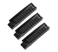 HAKIDZEL 3pièces Peignes De Voyage Pliants Peigne Double Tête Portable Anti-statique Brosse Compacte Pour Cheveux Pour Adultes Obsidienne