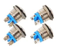 HAKIDZEL 4 Pièces Bouton Sonnette Filaire Remplaçable Auto-réarmement Robuste pour Carillon Porte Kit Facile à Installer et Pratique