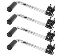HAKIDZEL 4 Pièces Extension Poignée de Pousser pour Fauteuil Roulant Acier Inoxydable Réglable avec Collier de Serrage Rapide Capacité Accessoires Ergonomiques pour Aidants