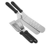 HAKIDZEL 4 pièces Spatules Barbecue Set Ustensiles Cuisine Ergonomiques pour Steak Poisson Pancakes et BBQ Faciles à Nettoyer et Maniables
