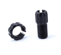 HAKIDZEL 4 Pièces Vis de Réglage Frein Aluminium avec Bague de Verrouillage Accessoires de Câble de Frein Noir