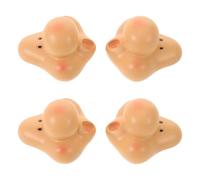 HAKIDZEL 4 Pièces Visage de GNOME en Résine, Accessoires Décoratifs | Assemblage Rapide et Simple, Finition Lisse, pour Poupées Naines DIY et Créations Faites Main