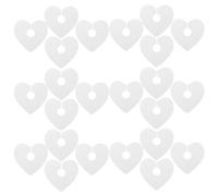 HAKIDZEL 50 Pièces Étiquettes de Verre en Papier de Cœur Blanc, Identifiants de Boisson Écrits pour Dîners en Famille et Mariages, Accessoire Élégant et Romantique