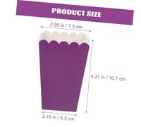 HAKIDZEL 50pièces Boîtes à Popcorn Papier Pliables Récipient à Popcorn Simple et Anti-graisse Conteneur Bonbons pour Fête et Cinéma