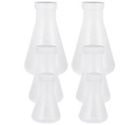 HAKIDZEL 6 Fioles Coniques en Plastique Bouchon, Lot de 6 pour Expériences de Chimie, Design à Large Ouverture, Légères et Faciles à Stocker pour Cours de Chimie