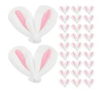 HAKIDZEL 60 oreilles de lapin pour loisirs créatifs, ornements de Pâques en peluche, cornes d'animaux, serre-têtes et pinces à cheveux - accessoires pour cheveux, barrettes et bijoux de tête