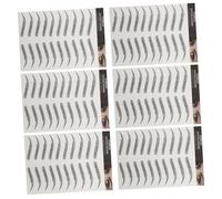HAKIDZEL 6feuilles Autocollants De Sourcils De Temporaires Réutilisables Pochoirs Étanches Pour Sourcils Naturels Faciles à Appliquer Transporter